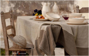 linen tablecloths coffee milk tobacco color Perugia