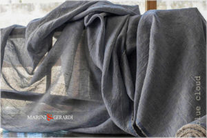 pure linen fabrics blue-cloud