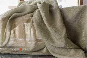 pure linen fabrics sunrise green-grass