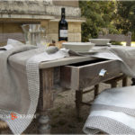 Pure Linen Nashville Country Tablecloths Small Check Rope