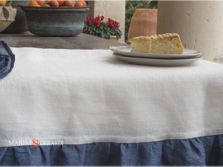 White Home Linen Tablecloths And Border Jeans Parisien