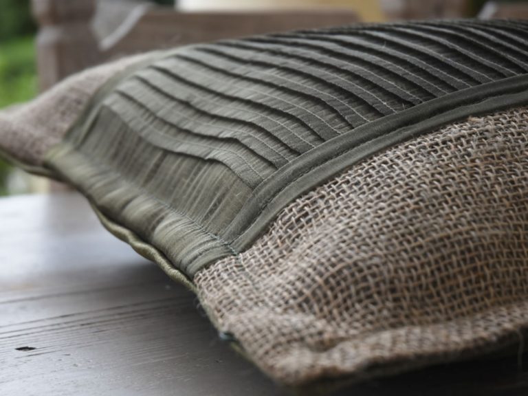 Cushions Covers Linguine Green Dark Yute Organdie