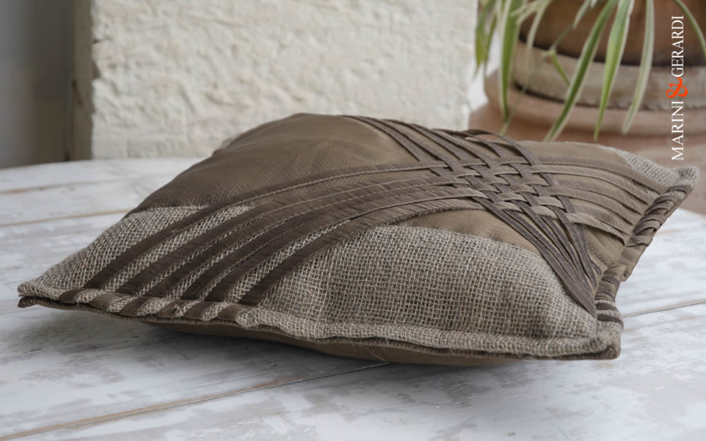 Large Cushions Covers Spaghetti Bronze Italian Design