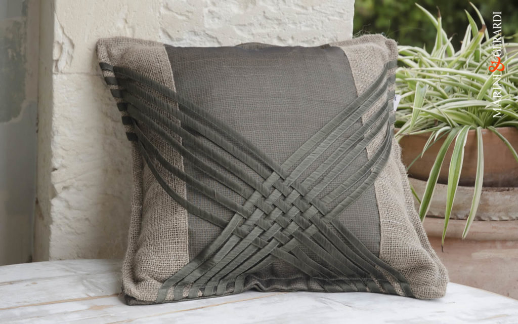 Large Cushions Covers Spaghetti Green Dark Italian Design