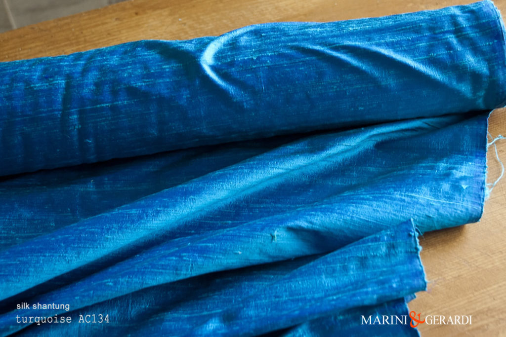 Silk Shantung Fabric Turquoise AC134