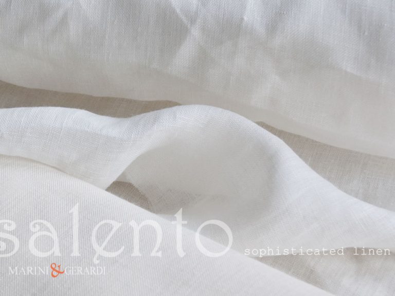 Anspruchsvolle Italien Leinen für Vorhänge Weiß Salento FF300