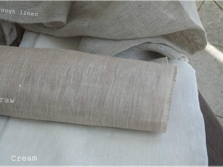 Weightless Linen For Curtain Fabric Straw Cream