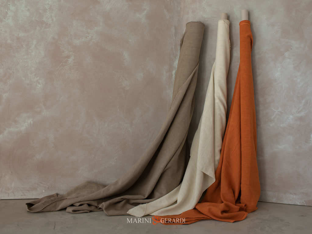 Pre Washed Stone Washed Linen Fabric In Macao Chalk Khaki For Upholstery
