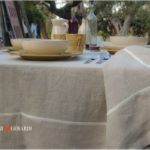 Luxury Linen Square Tablecloth "Melissano"