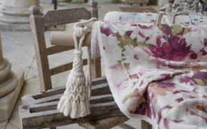 Fabric Design Linen For Curtains Flowers Isla Margarita