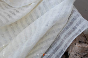 Crisp Lightweight Pure Linen Gauze Fabric Cream Masseria #1