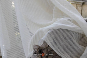 Gaze-Stoff Vorhänge Streifen Masseria #1