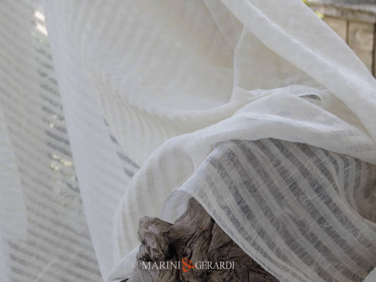 Gauze Fabric Curtains Stripe Masseria #1