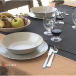 Heavy Linen Tablecloths Pumpkin Anthracite Grey Siviglia