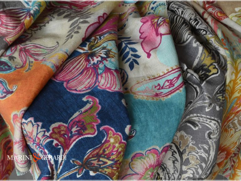 Linen Fabric Flowers Botticelli Spring