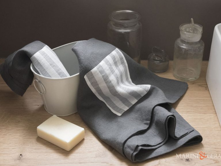 Bath Linen Towel Chic Applications Stripe X18 Grey