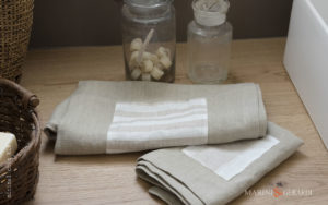 Bath Linen Towel Minimal Chic With Stripe X18 Coffee Milk