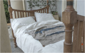 Bed Linen Sheet Duvet Cover Endless 2 White Rough Cuts Stripe