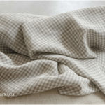 Italian Checked Linen For Curtains And Tablecloths