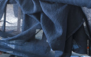 Jeans Pure Linen Fabrics crumpled