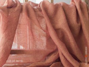 Fabric Linen Wrinkled Curtain Colour Clod Of Earth F10 FF395