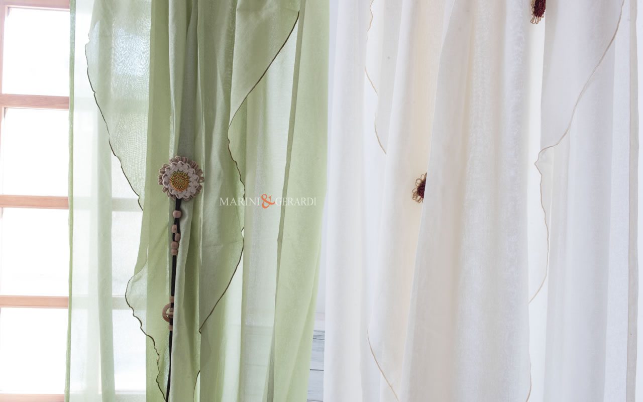 Voile Curtain Panels Low Price Colors Green White